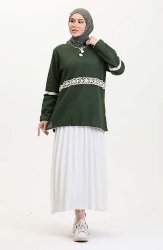 Tunique Tissu Dentelle 0317-03 Khaki 0317-03