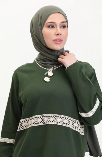 Tunique Tissu Dentelle 0317-03 Khaki 0317-03