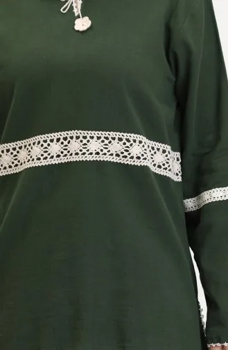 Tunique Tissu Dentelle 0317-03 Khaki 0317-03
