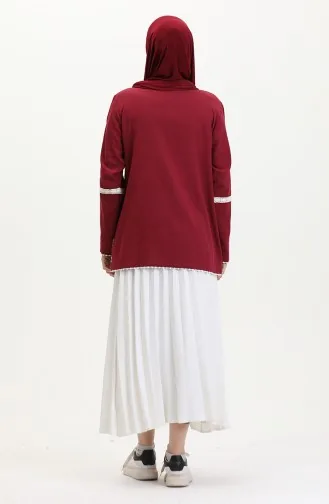 Şile Stoffen Kanten Tuniek 0317-04 Bordeauxrood 0317-04