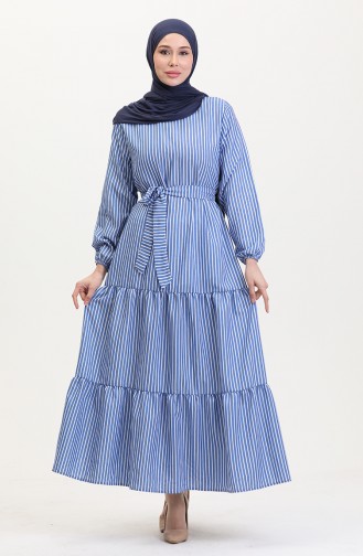 Indigo Hijab Dress 0003-04