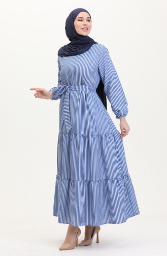 Indigo Hijab Dress 0003-04
