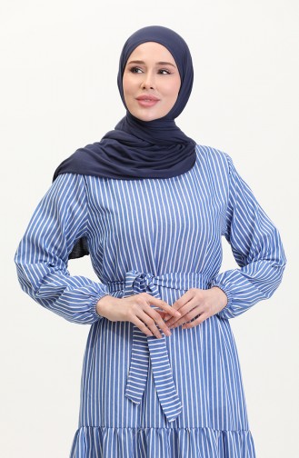 Indigo Hijab Dress 0003-04