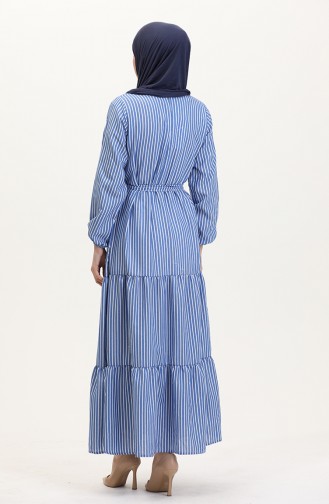 Indigo Hijab Dress 0003-04