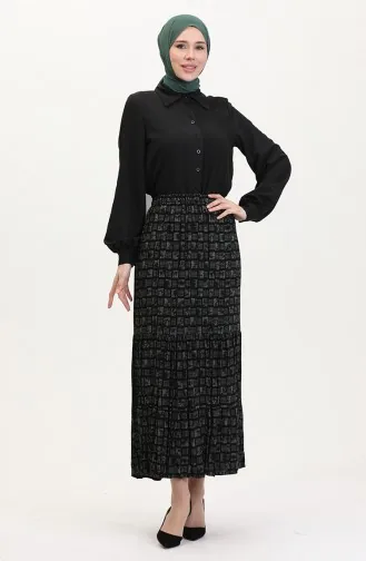 Spacious Layered Gypsy Plus Size Skirt 3165C-02 Khaki 3165C-02