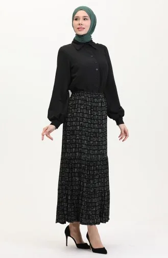 Spacious Layered Gypsy Plus Size Skirt 3165C-02 Khaki 3165C-02
