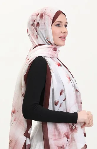 Kehribar Şal 70242-04 Tarçın Renk Gül Kurusu