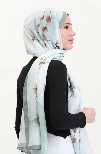 Kehribar Şal 70242-05 Çağla Yeşili