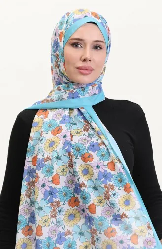 Desenli Soft Şal 70263-06 Mavi Lila