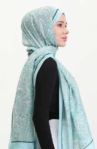 شال ناعم منقوش 70270-01 أخضر نعناعي 70270-01