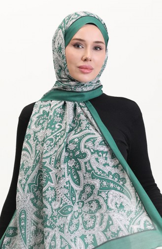 Desenli Soft Şal 70270-06 Zümrüt Yeşili