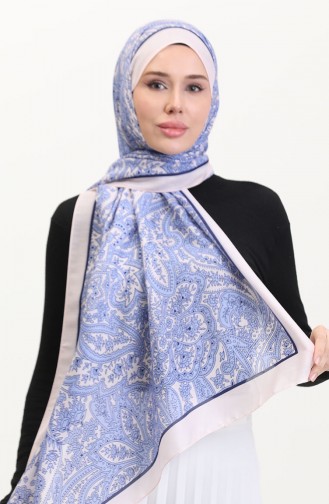 Châle Doux à Motifs 70270-08 Bleu 70270-08