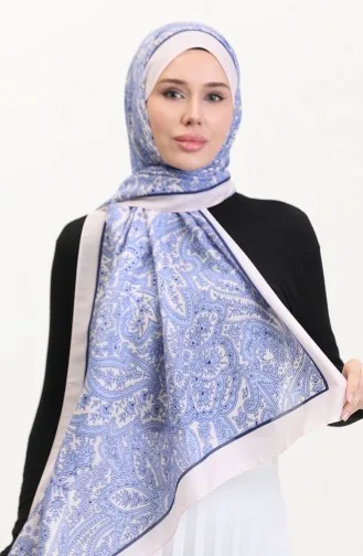 Patterned Soft Shawl 70270-08 Blue 70270-08