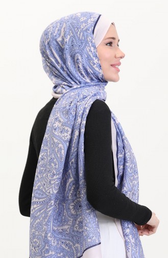Châle Doux à Motifs 70270-08 Bleu 70270-08
