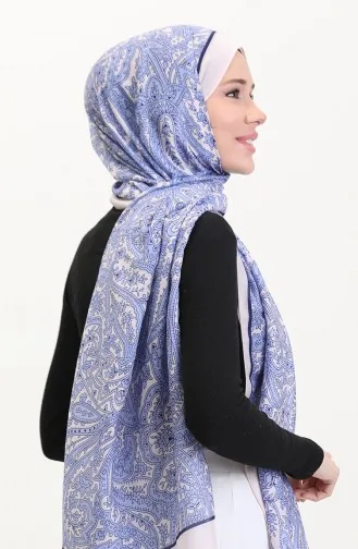 Gestreepte Zachte Sjaal 70270-08 Blauw 70270-08