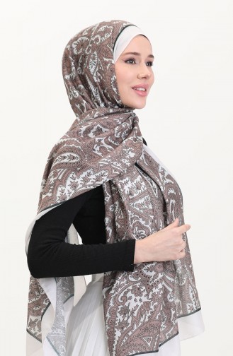 Patterned Soft Shawl 70270-09 Milk Coffee 70270-09