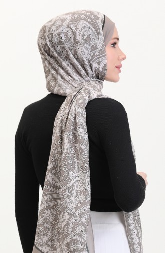 Desenli Soft Şal 70270-11 Vizon