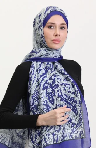 Desenli Soft Şal 70270-13 Saks