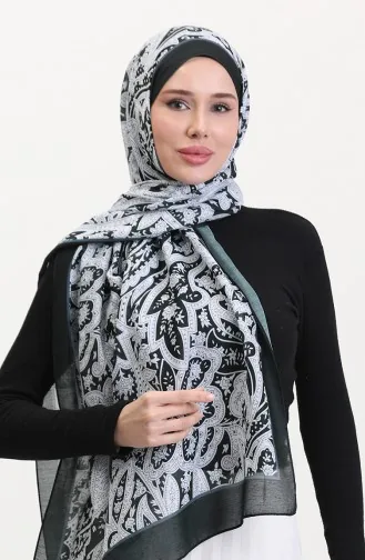 Desenli Soft Şal 70270-14 Siyah Beyaz