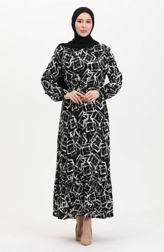 Schwarz Hijab Kleider 0011-03