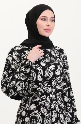 Schwarz Hijab Kleider 0013-02