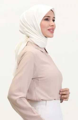 Einfacher Köperschal 19096-02 Creme 19096-02