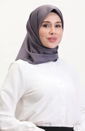 Düz Twill Eşarp 19096-14 Füme