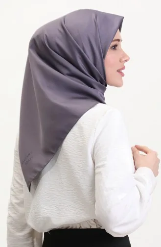 Düz Twill Eşarp 19096-14 Füme