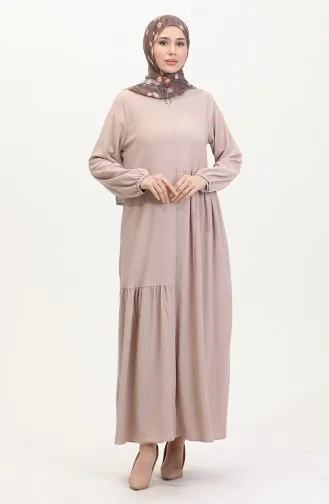 Büzgülü Ferace 1027-08 Bej