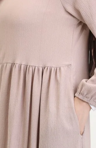 Büzgülü Ferace 1027-08 Bej