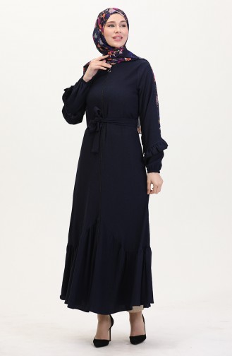 Navy Blue Abaya 1059-02