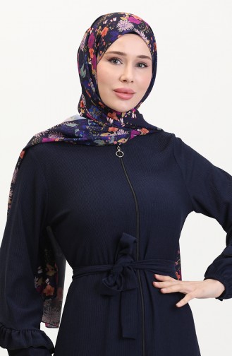 Navy Blue Abaya 1059-02