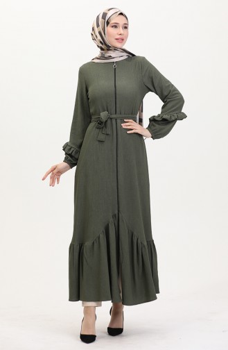 Khaki Abaya 1059-03
