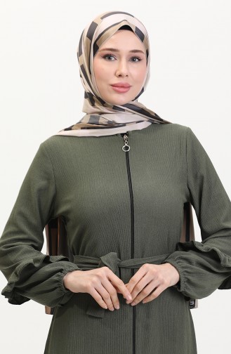 Khaki Abaya 1059-03