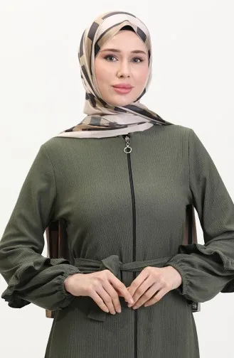 Geplooide Abaya 1059-03 Khaki 1059-03
