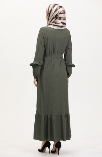 Khaki Abaya 1059-03