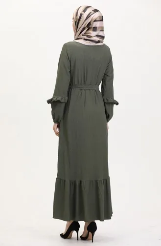 Geplooide Abaya 1059-03 Khaki 1059-03