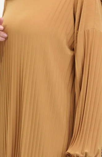 Piliseli Tunik Etek İkili Takım 0015-03 Hardal