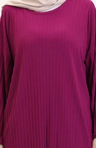 Geplooide Tuniekrok Tweedelig Set 0015-05 Pruim 0015-05