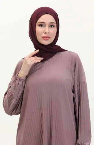 Pleated Tunic Skirt Two Piece Set 0015-06 Mink 0015-06