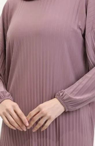 Pleated Tunic Skirt Two Piece Set 0015-06 Mink 0015-06