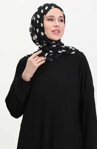 Piliseli Tunik Etek İkili Takım 0015-07 Siyah