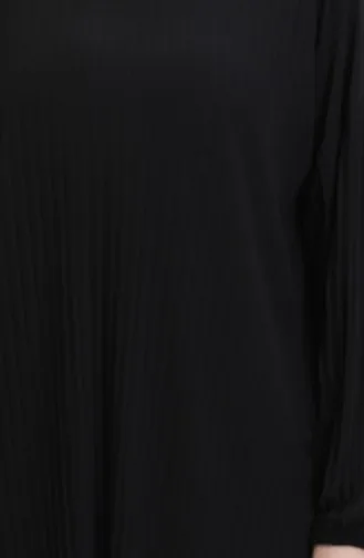 Piliseli Tunik Etek İkili Takım 0015-07 Siyah