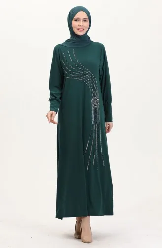 Sandy Fabric Stone Avondjurk 0020-01 Smaragdgroen 0020-01