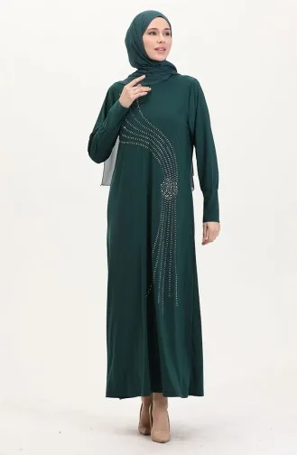 Sandy Fabric Stone Avondjurk 0020-01 Smaragdgroen 0020-01