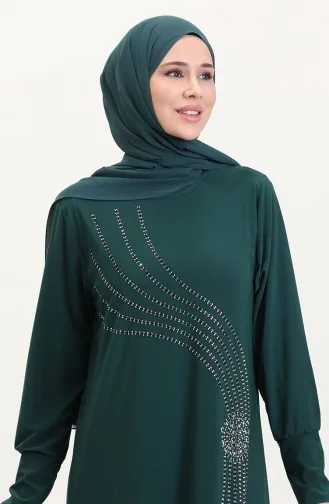 Sandy Fabric Stone Avondjurk 0020-01 Smaragdgroen 0020-01