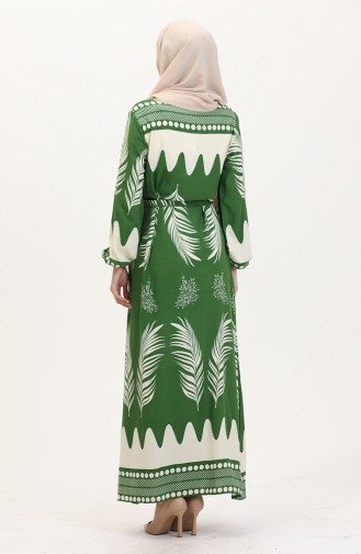 Robe Hijab Vert emeraude 0019-02