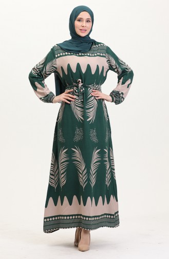 Robe Hijab Vert emeraude 0019-06