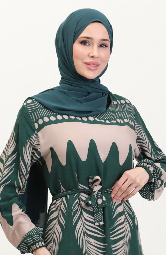 Robe Hijab Vert emeraude 0019-06