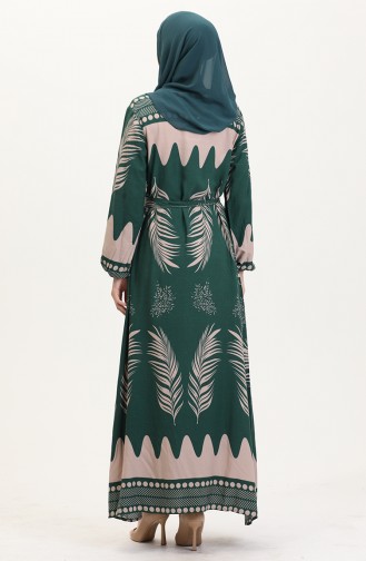 Robe Hijab Vert emeraude 0019-06